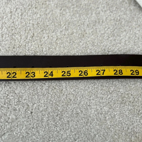 Aritzia Auxiliary Double Ring Leather Belt burgundy brown xsmall - Picture 7 of 8